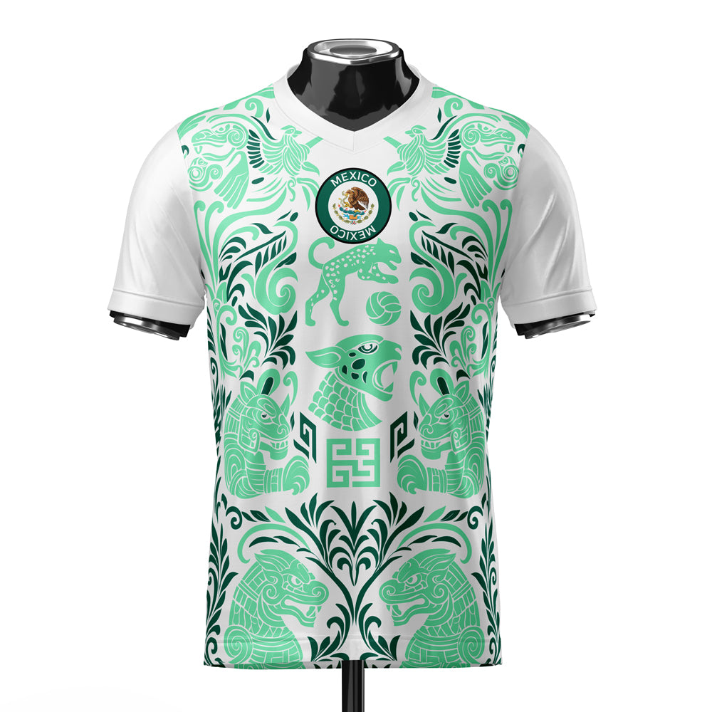 Mexico DNA Green Concept Football Jersey (Wolvate) kids Kids Short Sleeve_0