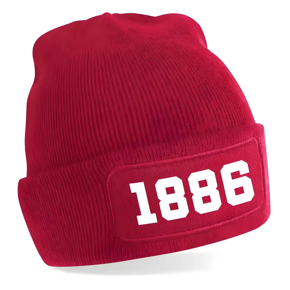 North London 1886 Football Beanie Hat (Red)_1