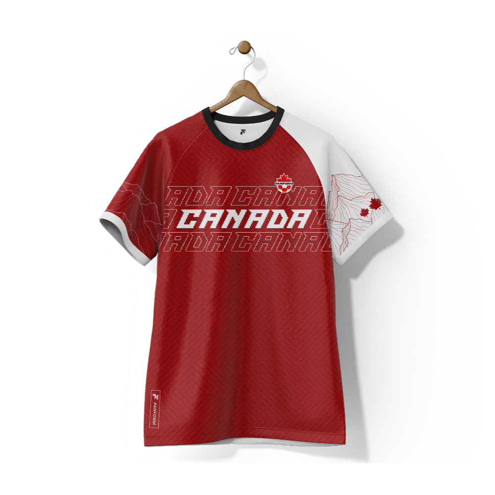Canada Home Supporter Football Jersey kids Kids Short Sleeve_0