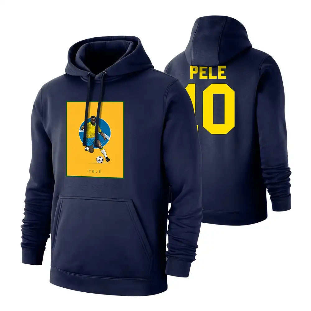 Pele Selecao footer with hood, dark blue_0