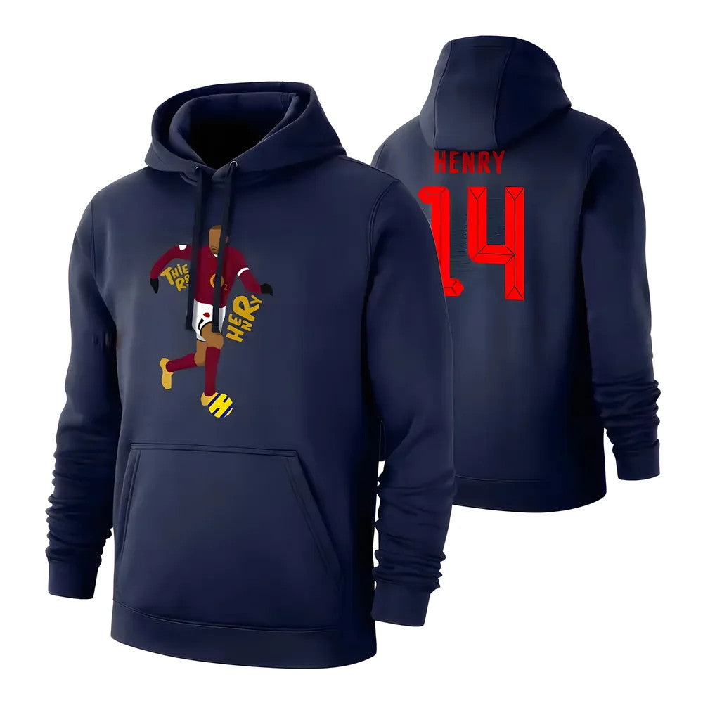 Thierry Henry TITI footer with hood, dark blue_0