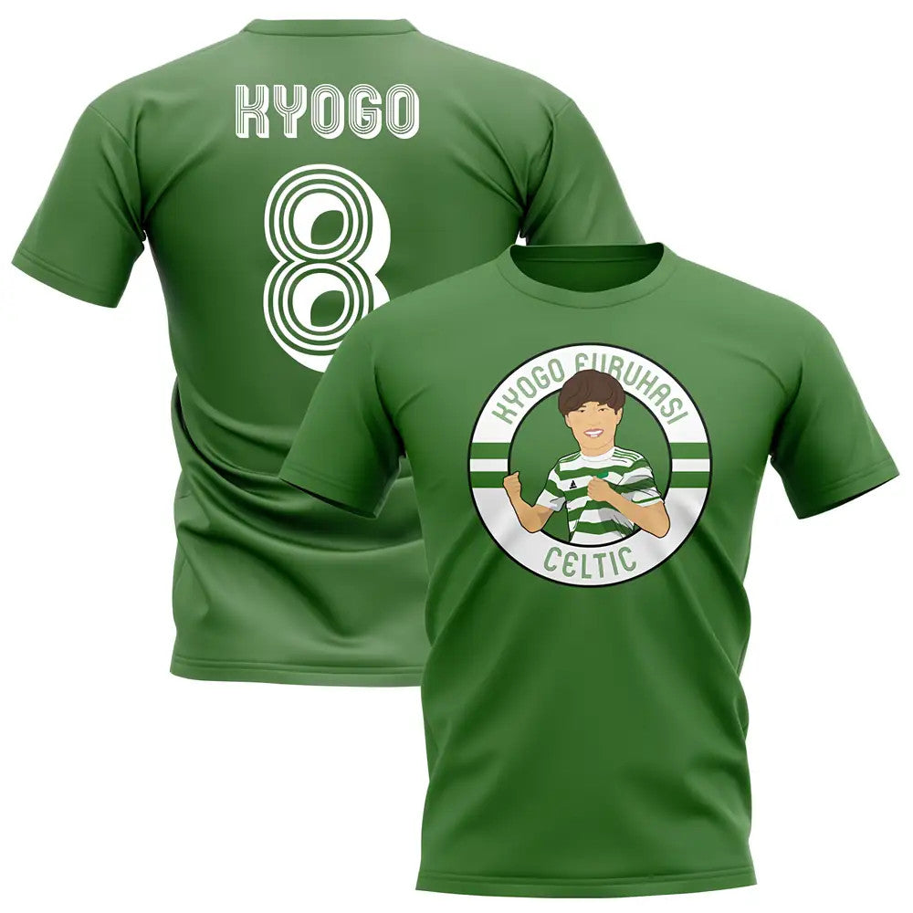 Kyogo Furuhashi Celtic Illustration T-Shirt (Green)_0