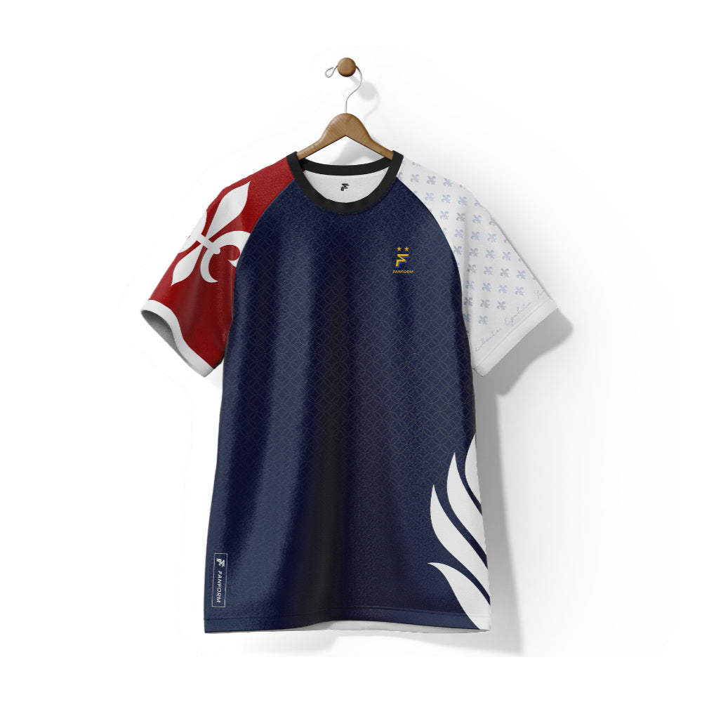 France Fleur Home Supporter Jersey kids Kids Short Sleeve_0