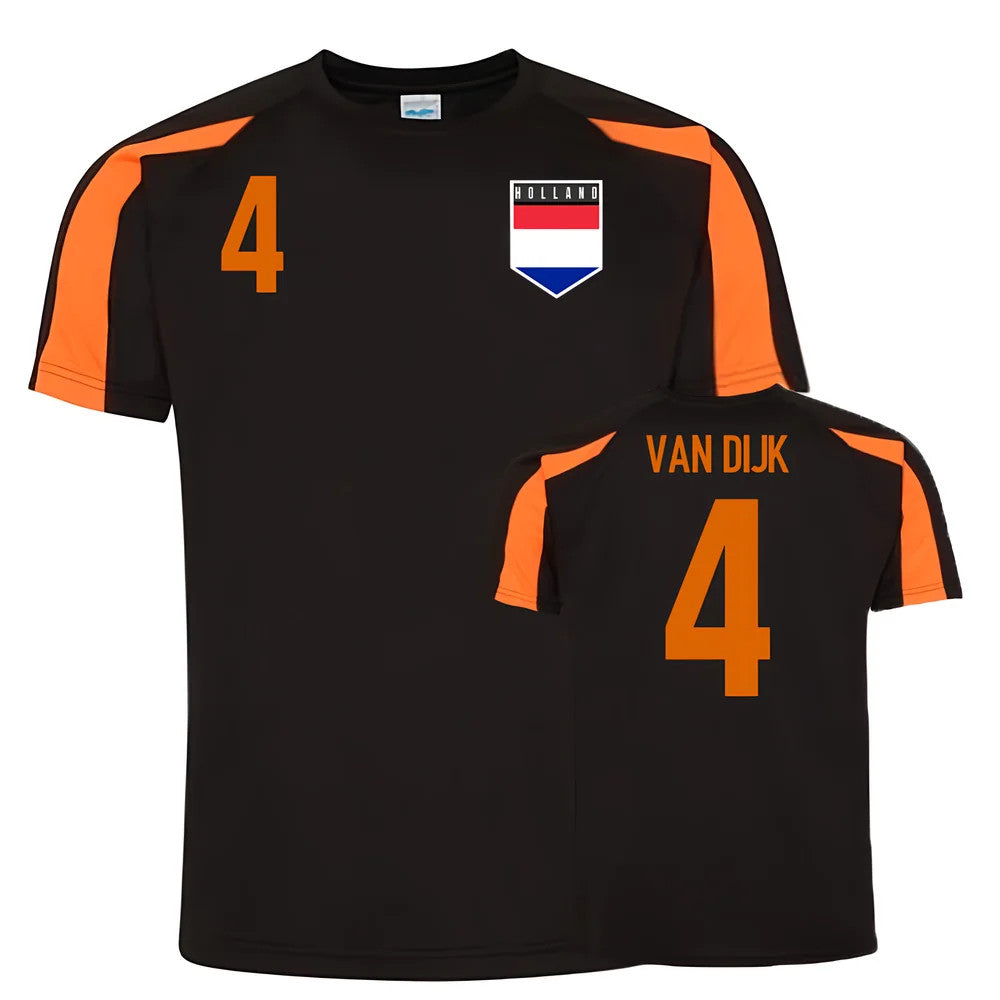 Virgil Van Dijk Holland Sports Training Jersey (Black)_1