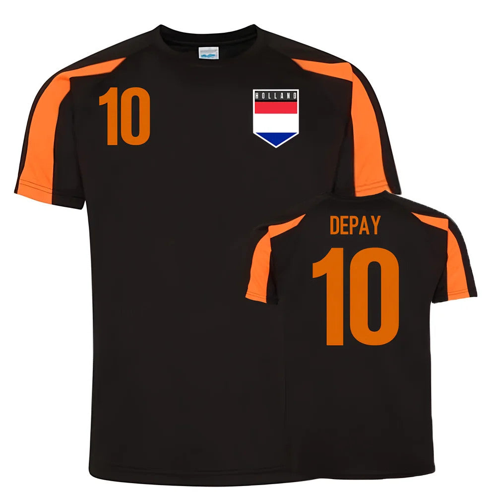 Memphis Depay Holland Sports Training Jersey (Black)_1