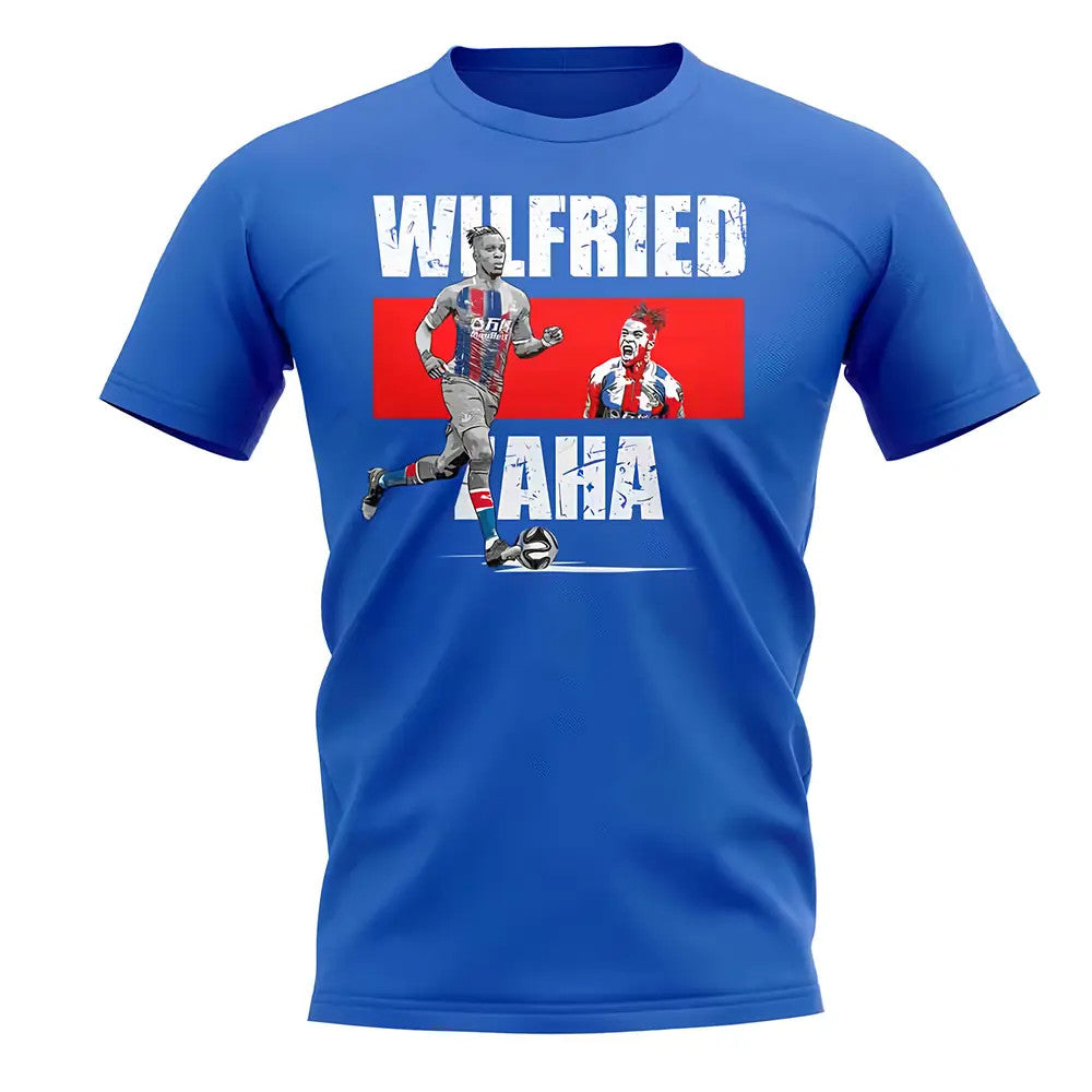 Wilfried Zaha Player Collage T-Shirt (Blue)_0