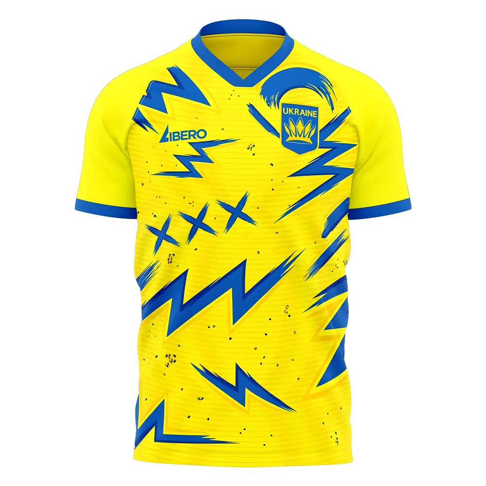 2025-2026 Ukraine Pre-Match Concept Shirt Kids Long Sleeve_0
