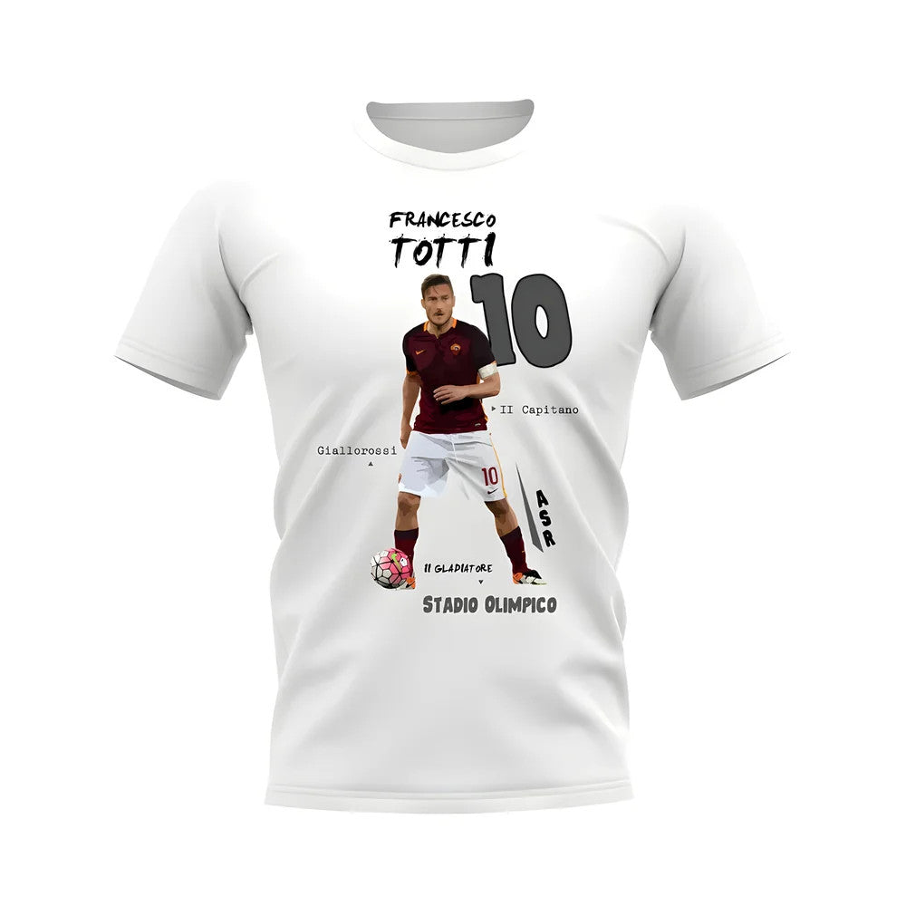 Francesco Totti Roma Graphic T-Shirt (White)_1
