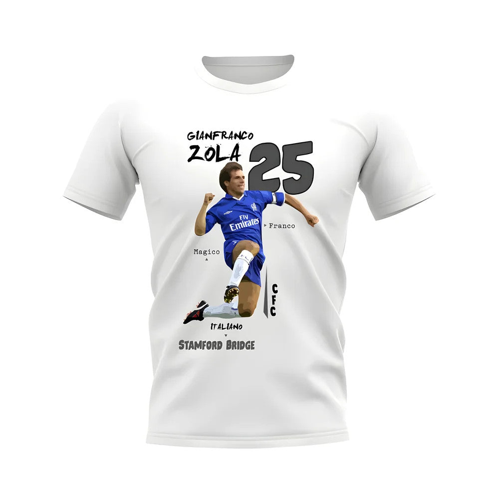 Gianfranco Zola Chelsea Graphic T-Shirt (White)_1