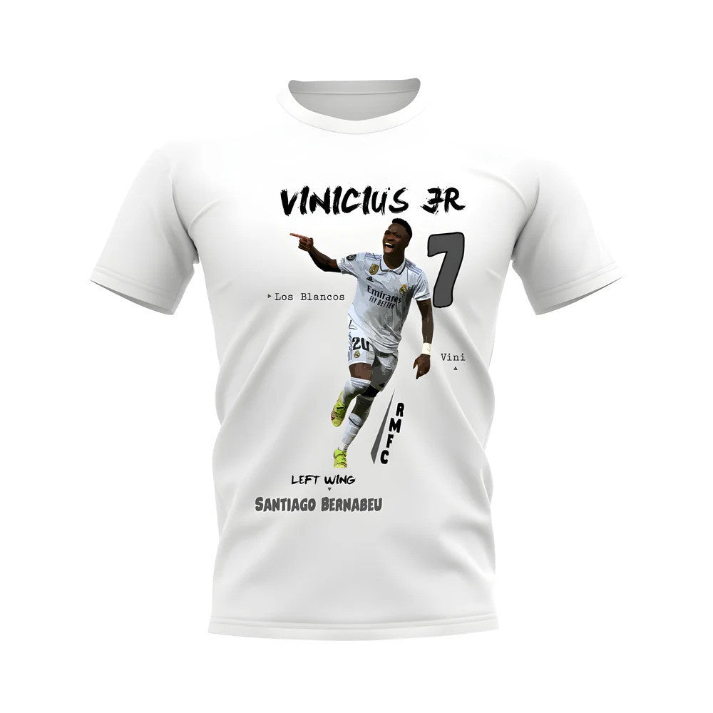 Vinicius Jr Real Madrid Graphic T-Shirt (White)_1