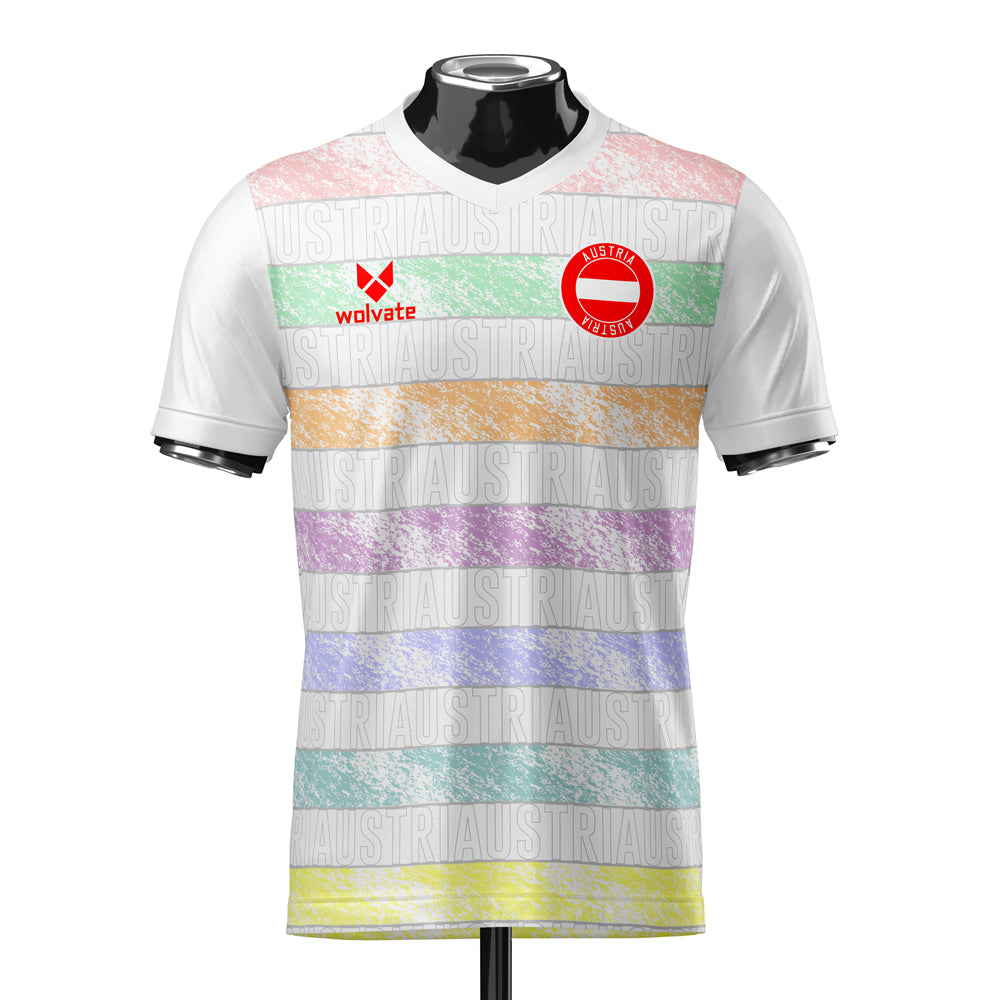 Austria Heritage Football Jersey White (Wolvate Kids Short Sleeve_0