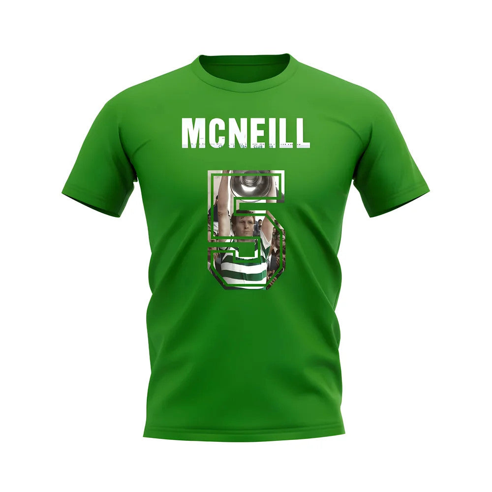 Billy McNeill Name And Number Celtic T-Shirt (Green)_0