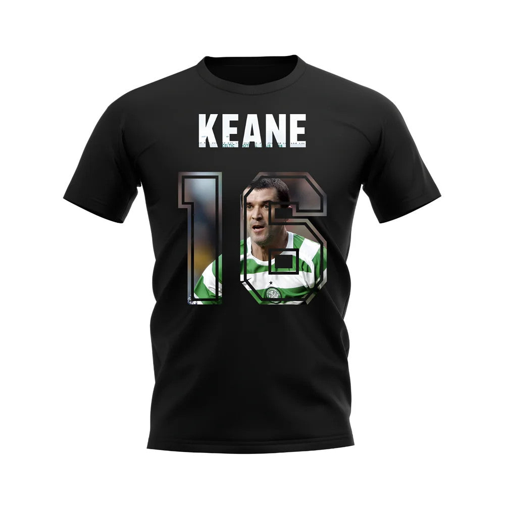 Roy Keane Name And Number Celtic T-Shirt (Black)_1
