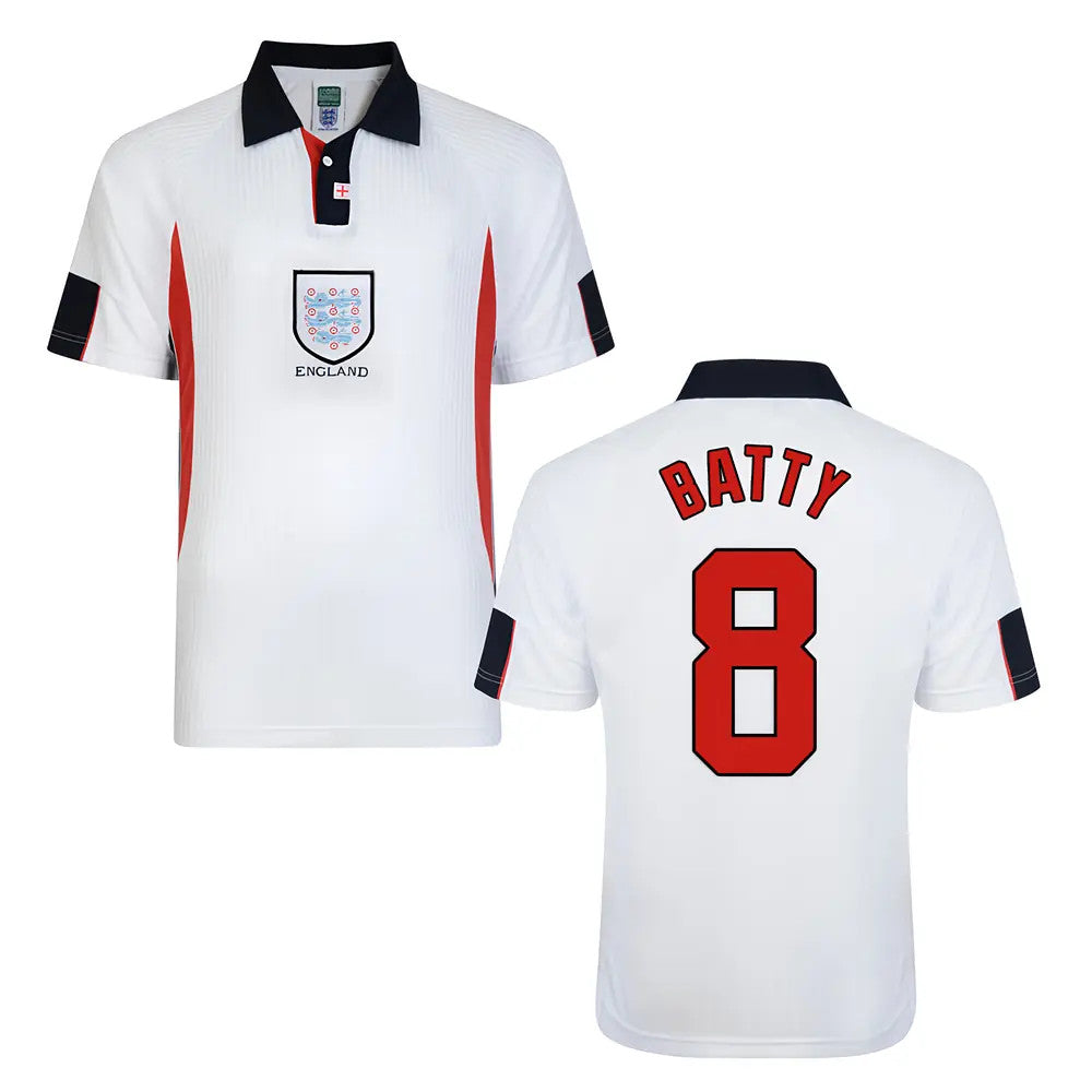 Score Draw England World Cup 1998 Home Shirt (Batty 8)_0