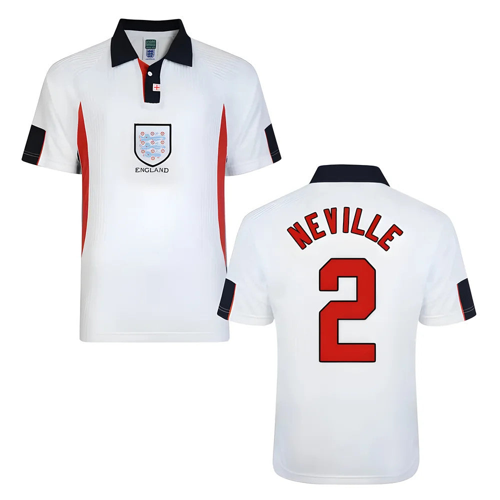 Score Draw England World Cup 1998 Home Shirt (Neville 2)_0