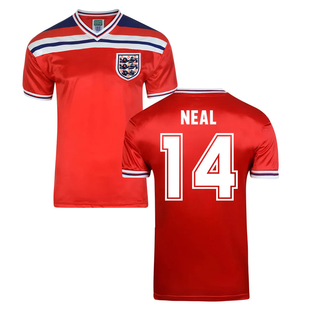 Score Draw England World Cup 1982 Away Shirt (Neal 14)_0