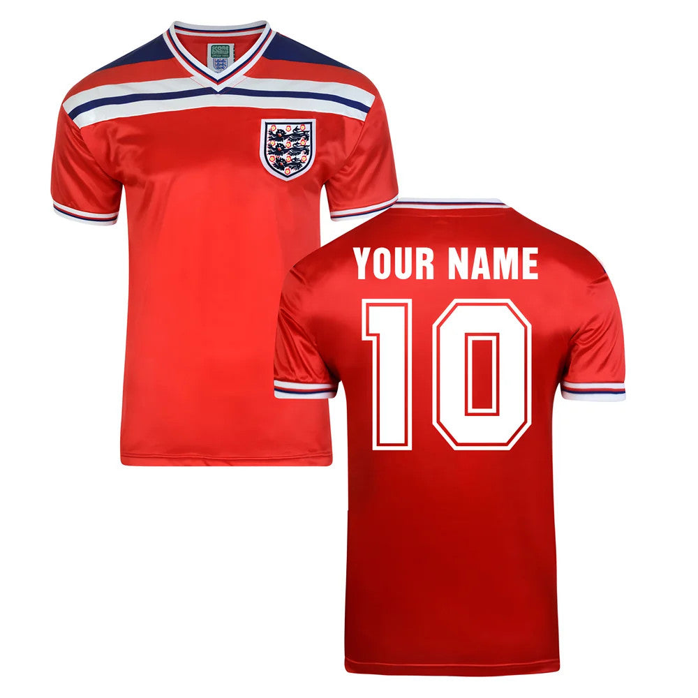 Score Draw England World Cup 1982 Away Shirt (Your Name)_0