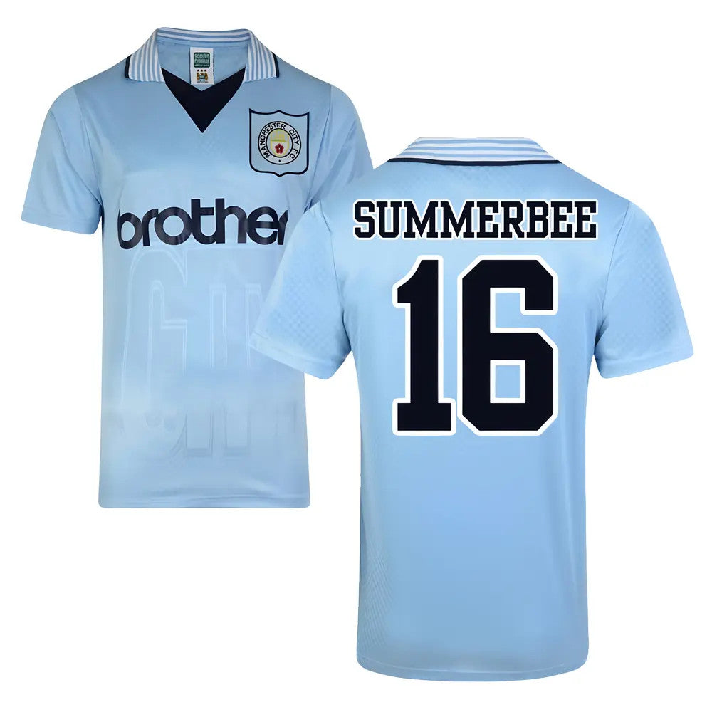 Score Draw Man City 1996 Home Shirt (Summerbee 16)_0