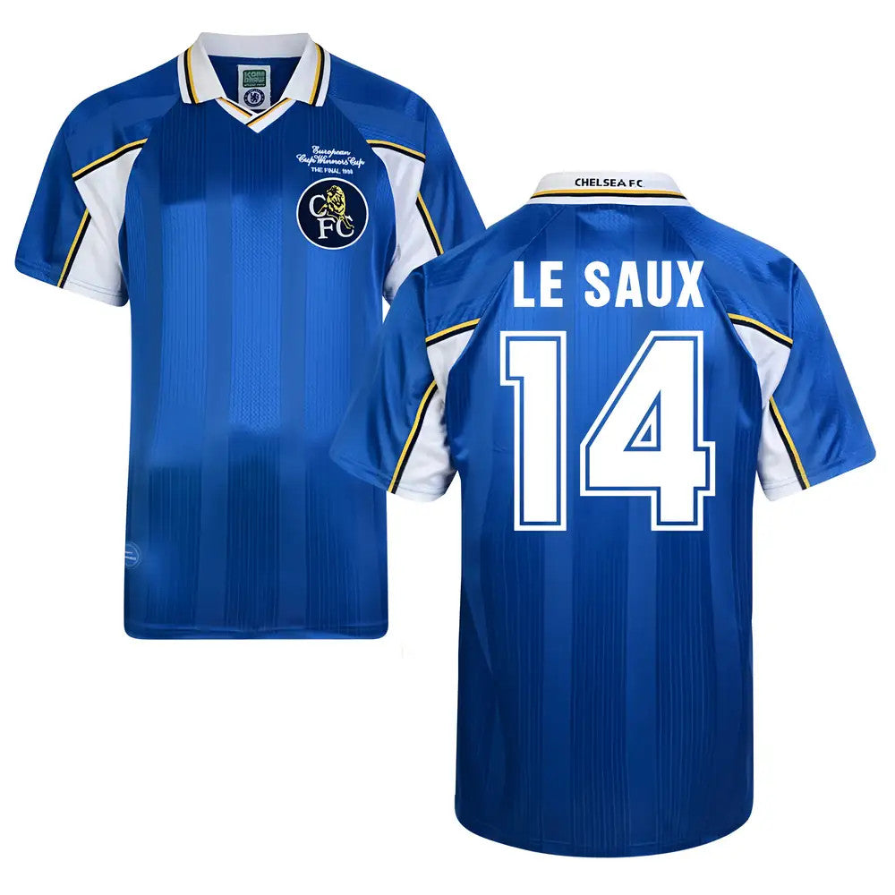 Score Draw Chelsea 1998 Home Shirt (Le Saux 14)_0