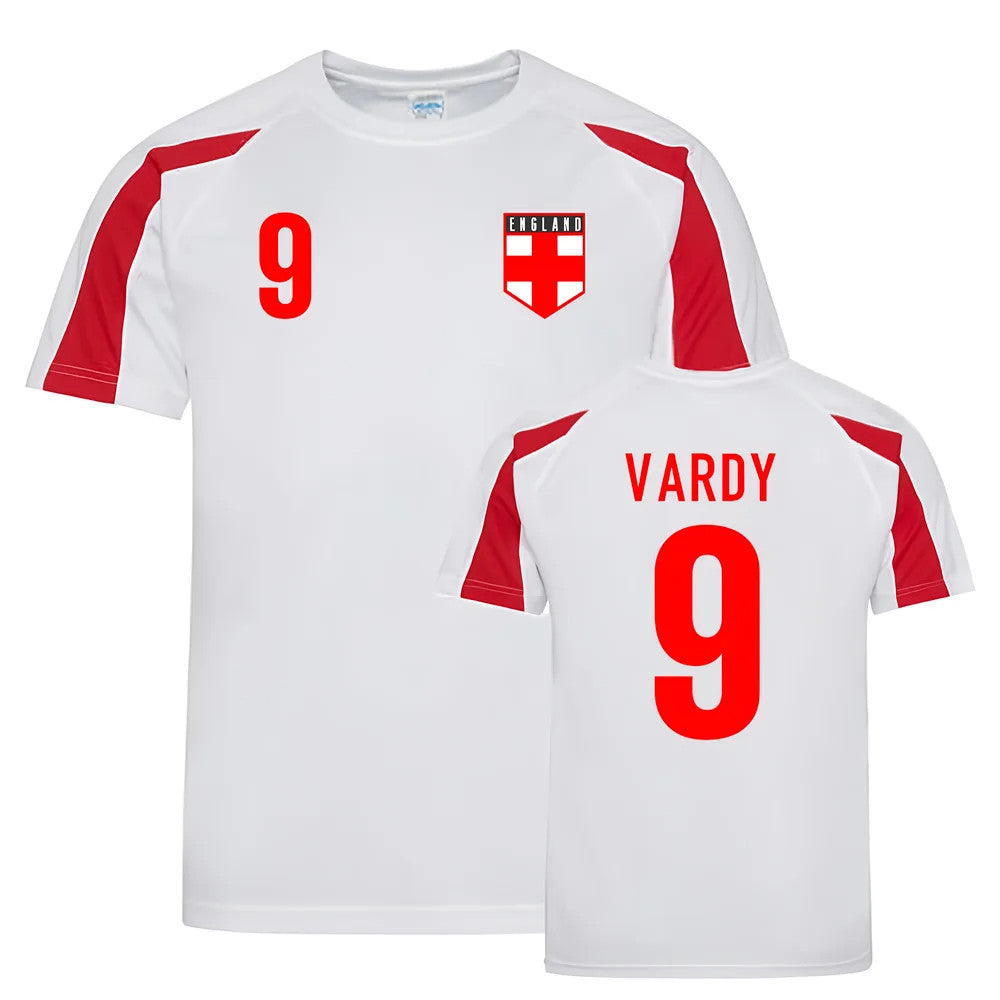 Jamie Vardy England Sports Training Jersey (White-Red)_0