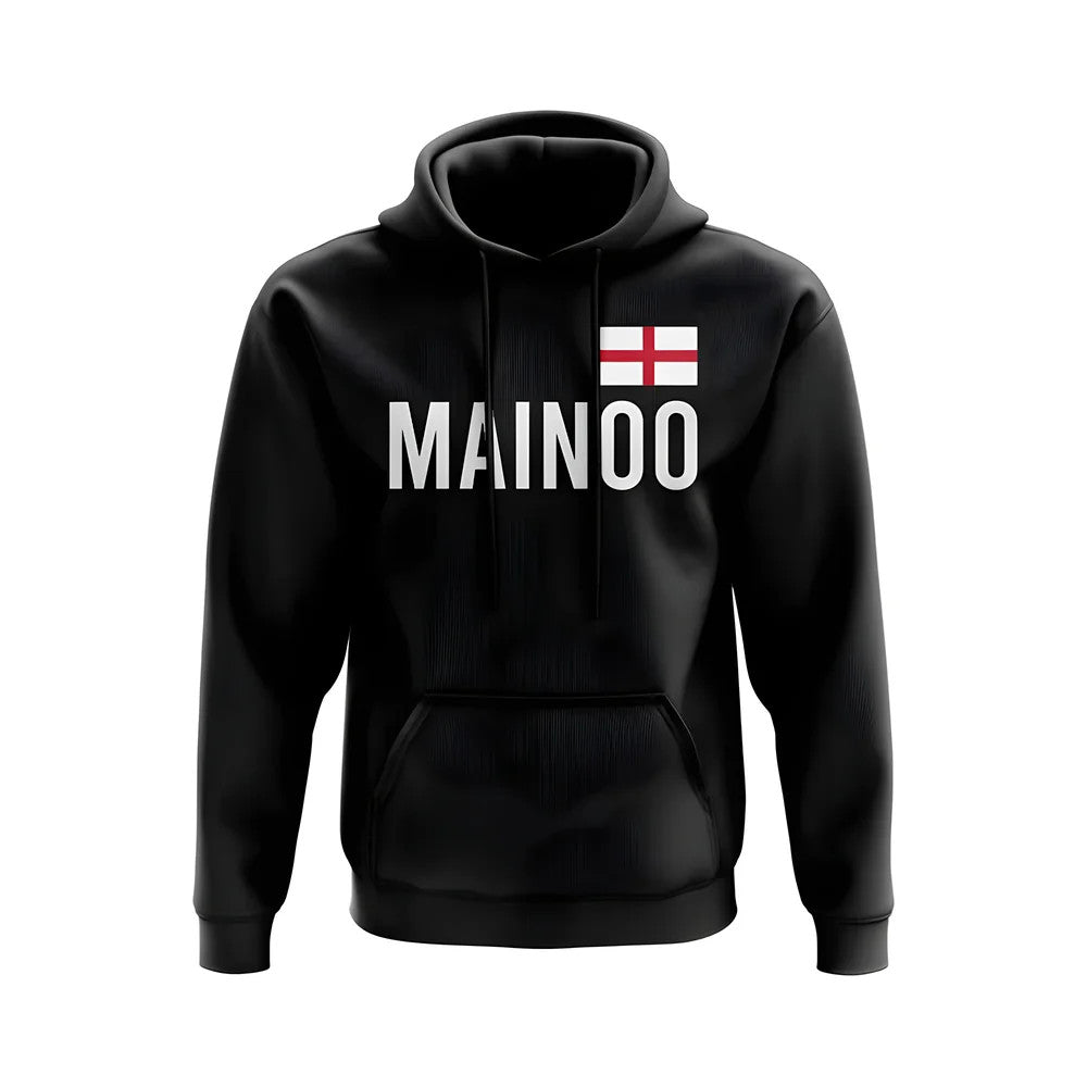 Kobbie Mainoo England Flag Hoodie (Black)_0