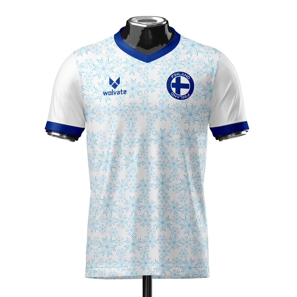 Finland Heritage Football Jersey (Wolvate) Kids Short Sleeve_0