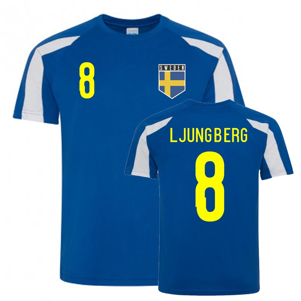 Freddie Ljungberg Sweden Sports Training Jersey (Blue-White)_0