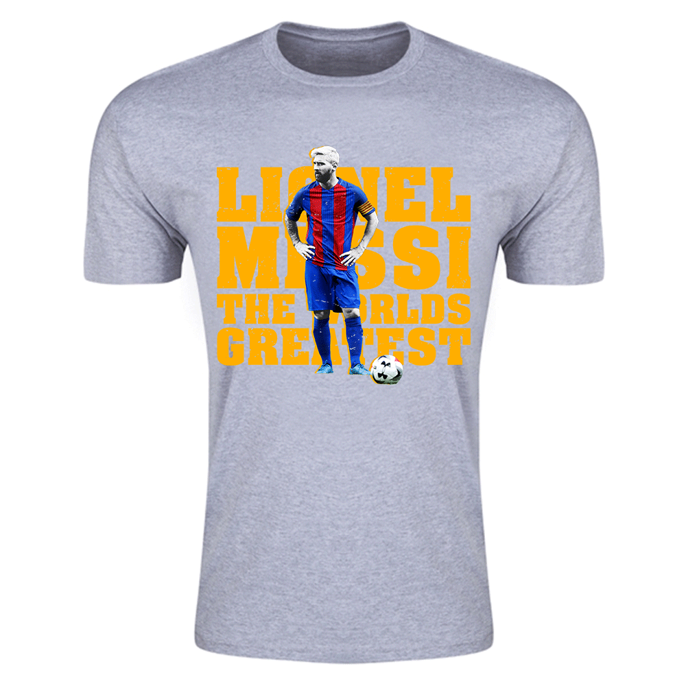 Lionel Messi Worlds Greatest T-Shirt (Grey) - Kids_0