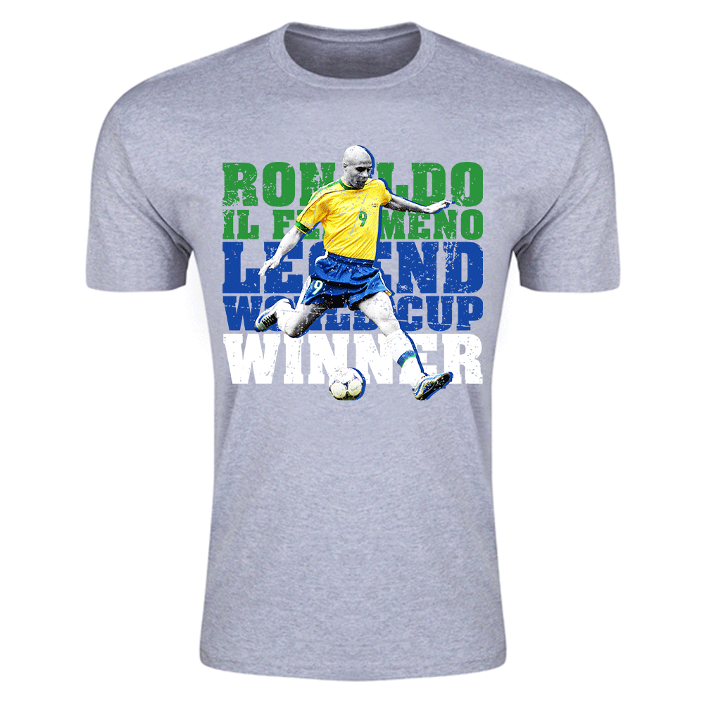 Ronaldo Brazil Legend T-Shirt (Grey) - Kids_1