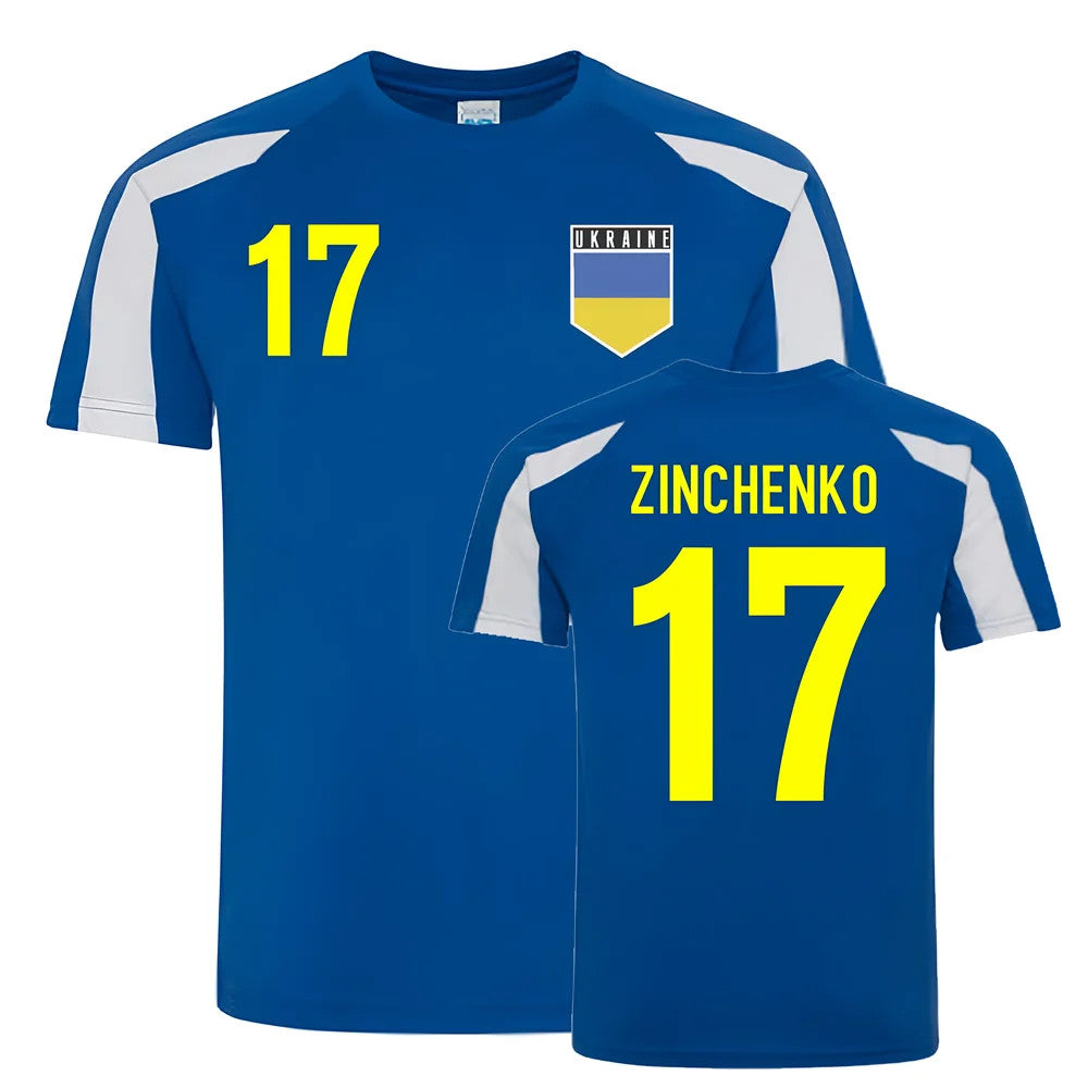 Oleksandr Zinchenko Ukraine Sports Training Jersey (Blue)_1