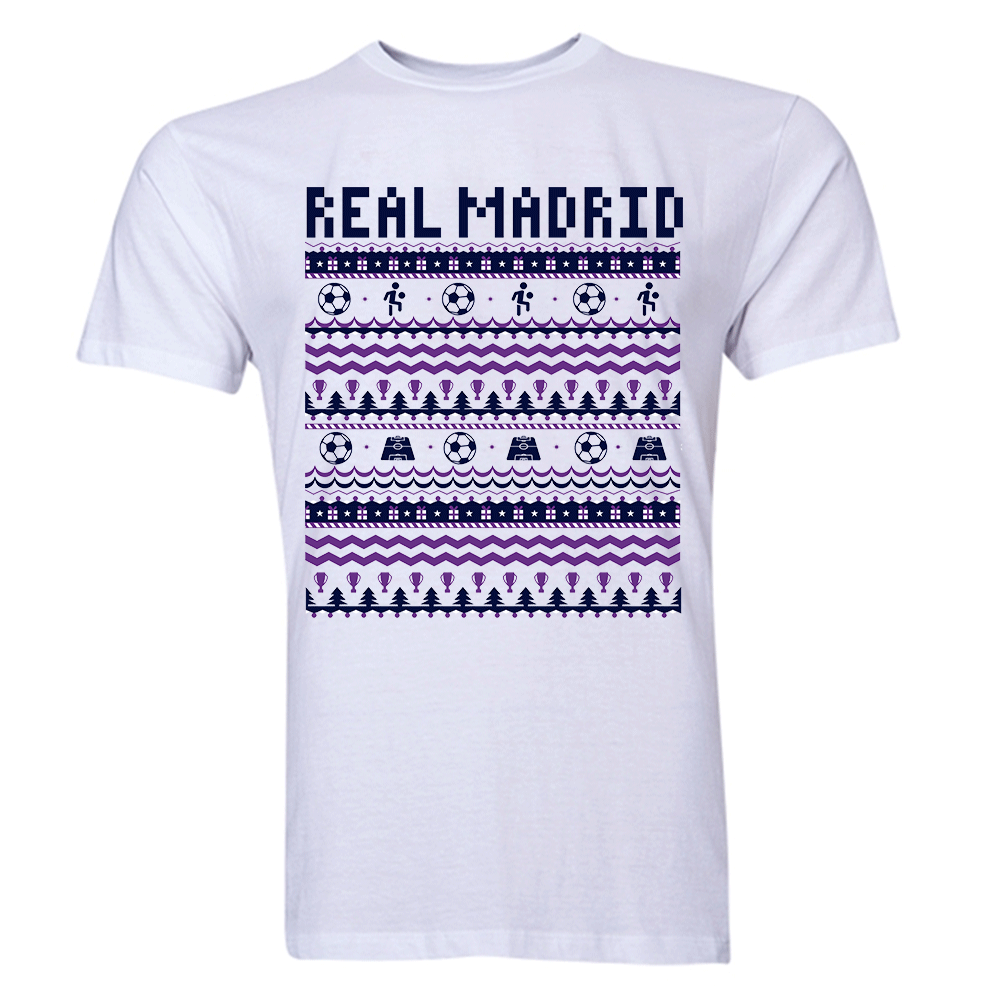 Real Madrid Christmas T-Shirt (White) - Kids_1