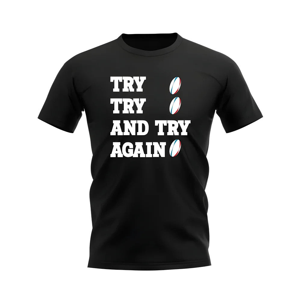 Try, Try & Try Again T-Shirt (Black)_0