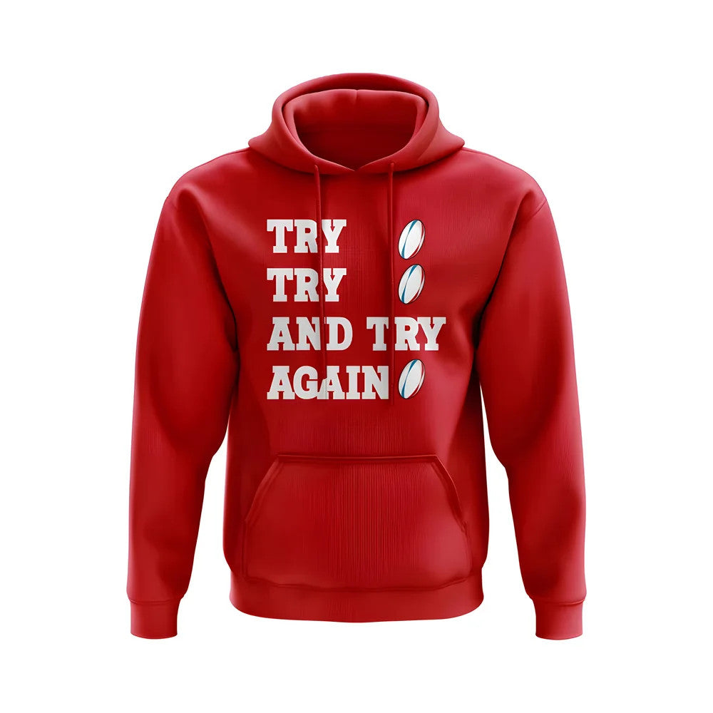 Try, Try & Try Again Hoody (Red)_0