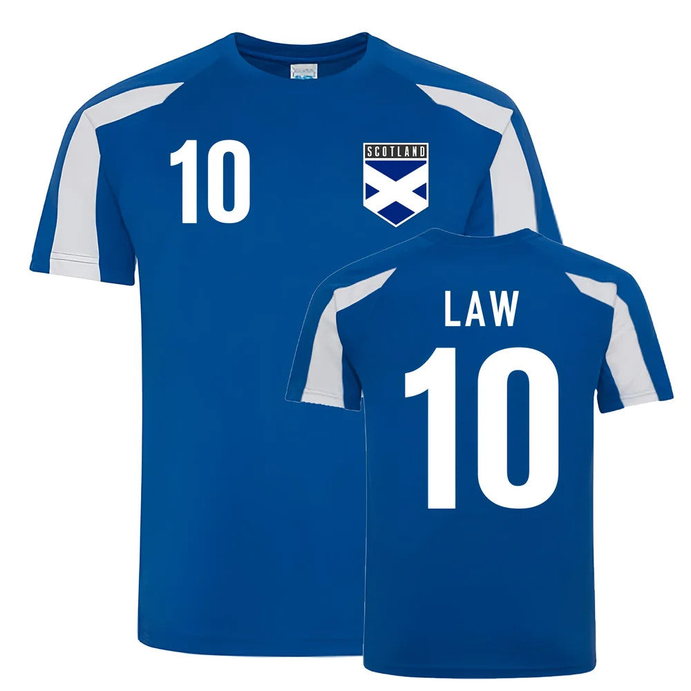 Dennis Law Scotland Sports Training Jersey (Blue)_1