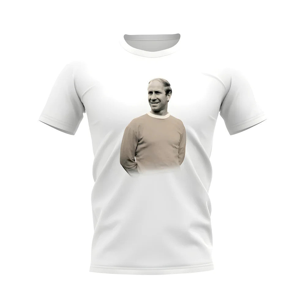 Bobby Charlton Manchester United Legend T-Shirt (White)_1