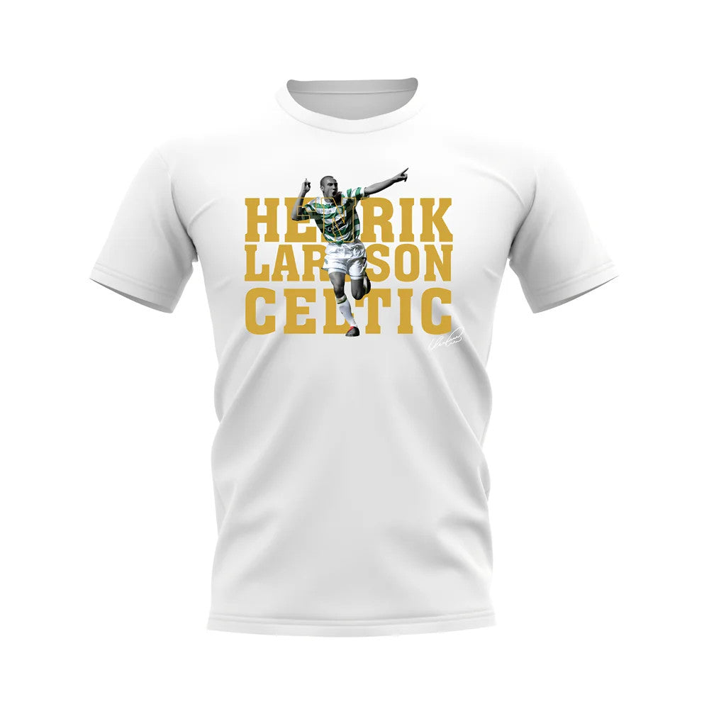 Henrik Larsson Celtic Player Tee (White)_0