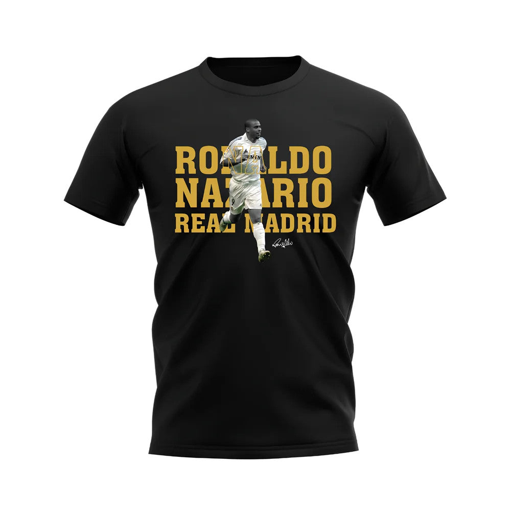 Ronaldo Nazario Real Madrid Player Tee (Black)_1