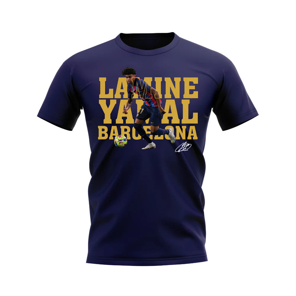 Lamine Yamal Barcelona Player Tee (Navy)_0