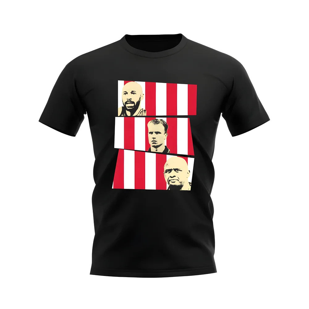 Henry Bergkamp Vieira Arsenal Trio T-Shirt (Black)_0