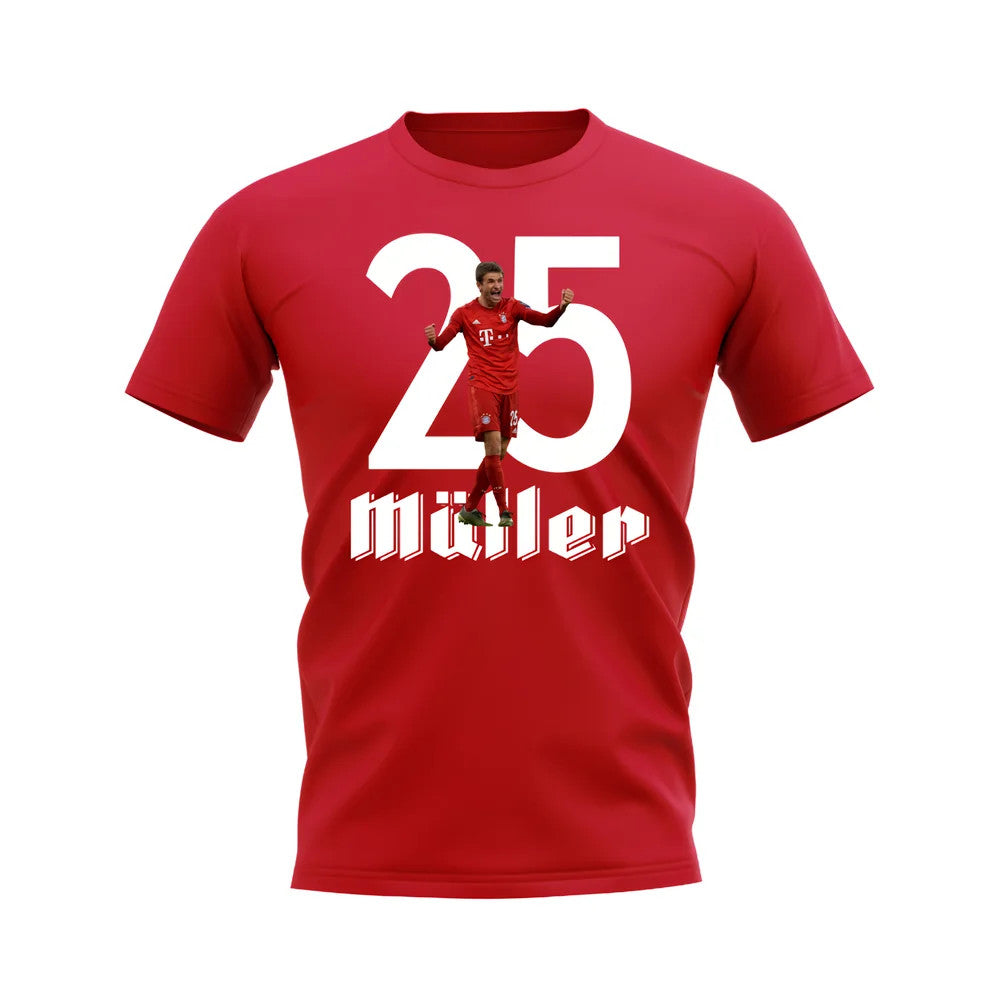 Thomas Muller 25 Bayern Munich T-Shirt (Red)_1