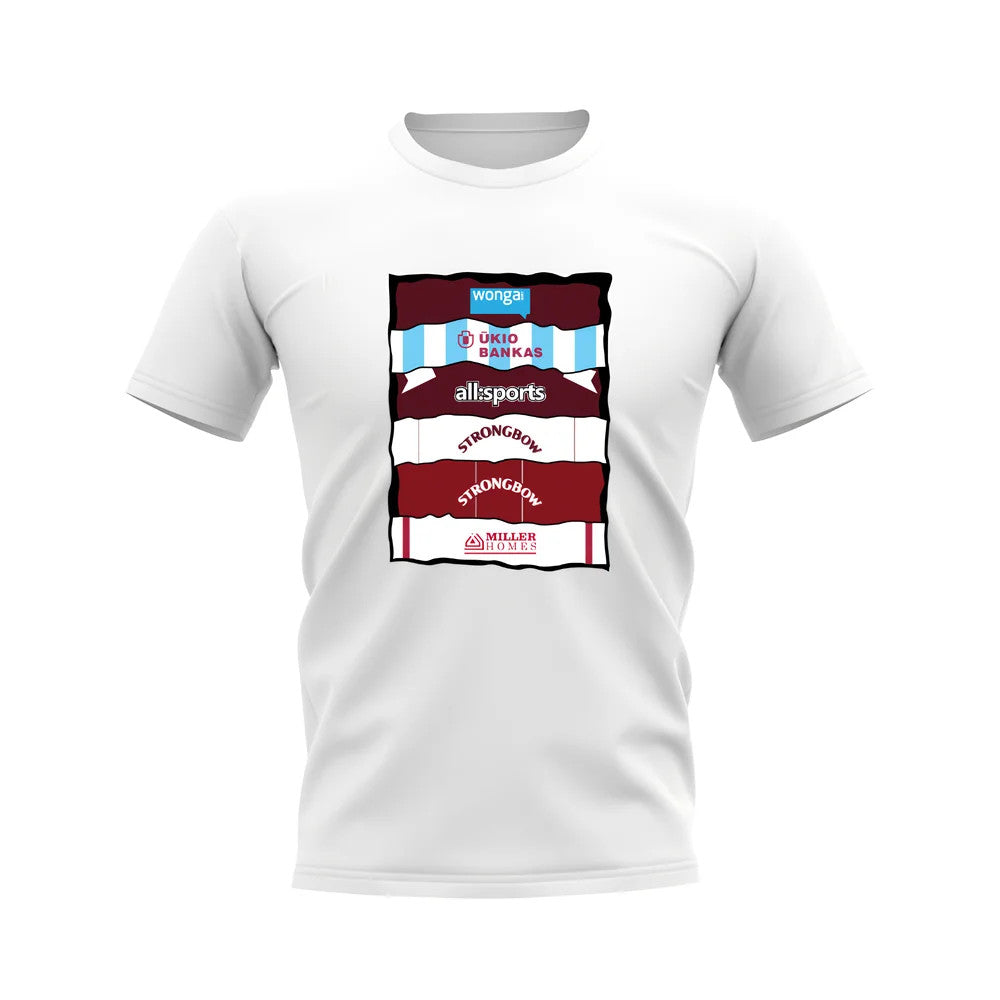 Hearts Shirt Sponsor History T-shirt (White)_1
