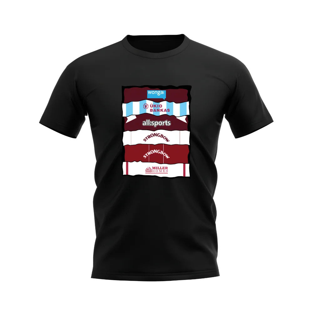 Hearts Shirt Sponsor History T-shirt (Black)_0