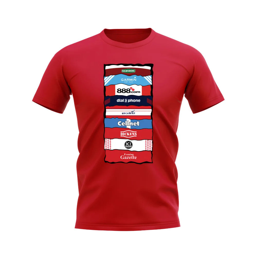 Middlesbrough Sponsor History T-shirt (Red)_0