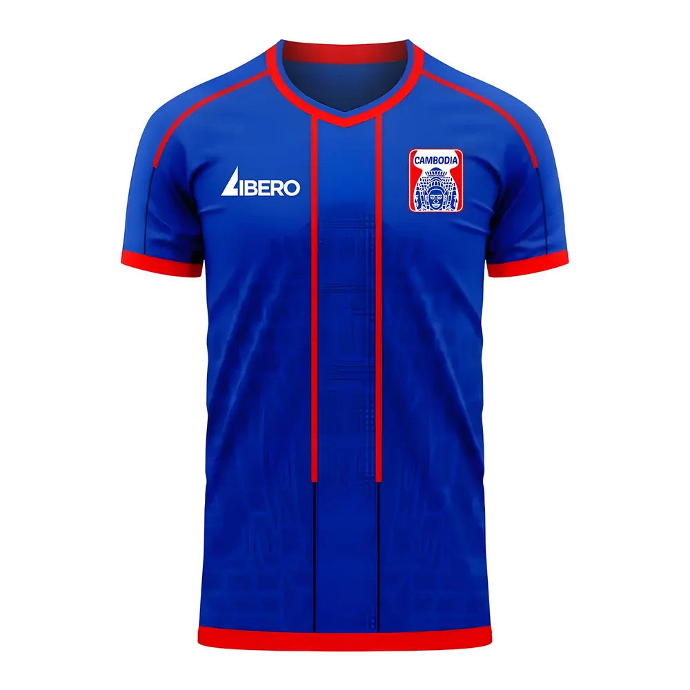 Cambodia 2025-2026 Home Concept Football Kit (Libero) - Kids (Long Sleeve)_0