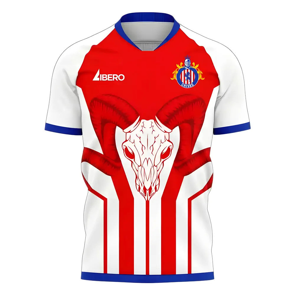 Chivas 2025-2026 Home Concept Football Kit (Libero) - Kids (Long Sleeve)_0