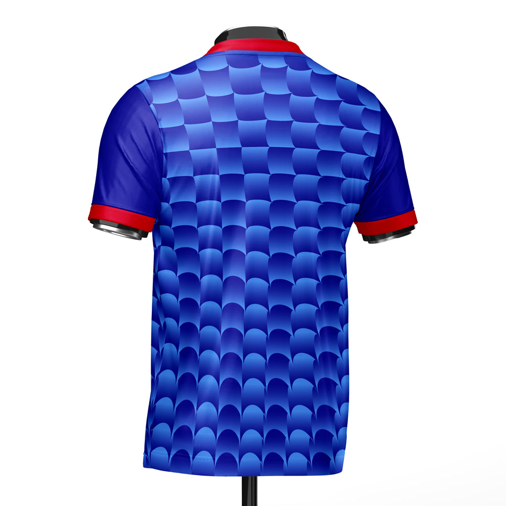Croatia Heritage Football Jersey Blue (Wolvate) Kids Short Sleeve_1