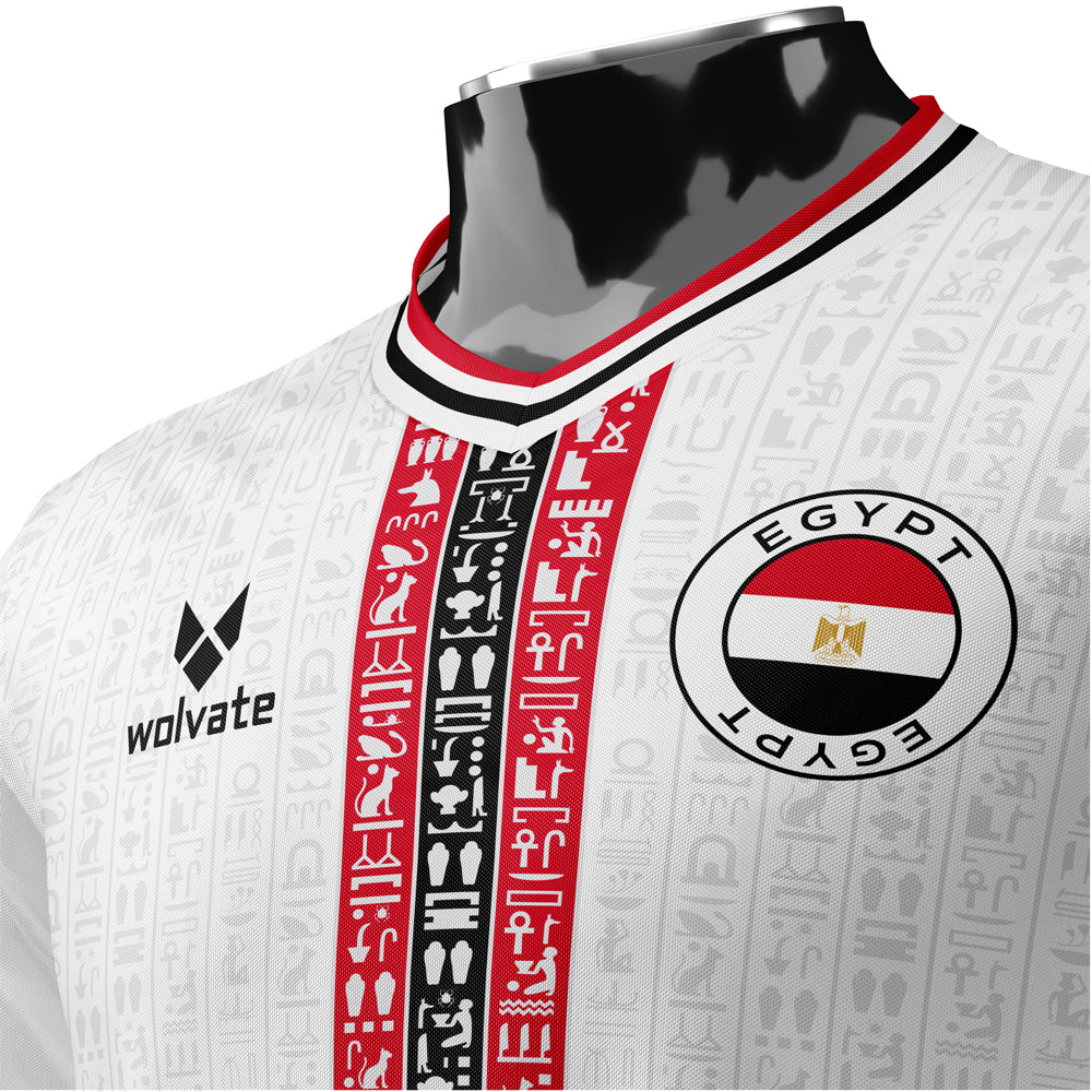 Egypt DNA White Concept Football Jersey (Wolvate) Adult Short Sleeve_2