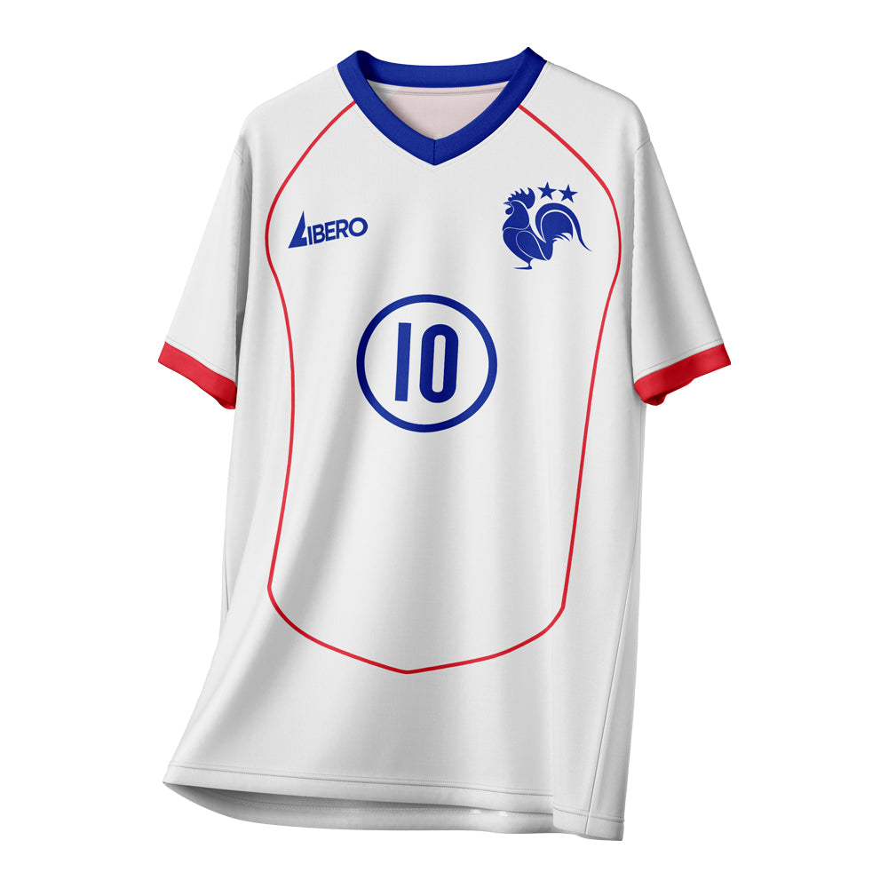 Zidane 10 France Vintage Style Concept Shirt Kids Short Sleeve_1