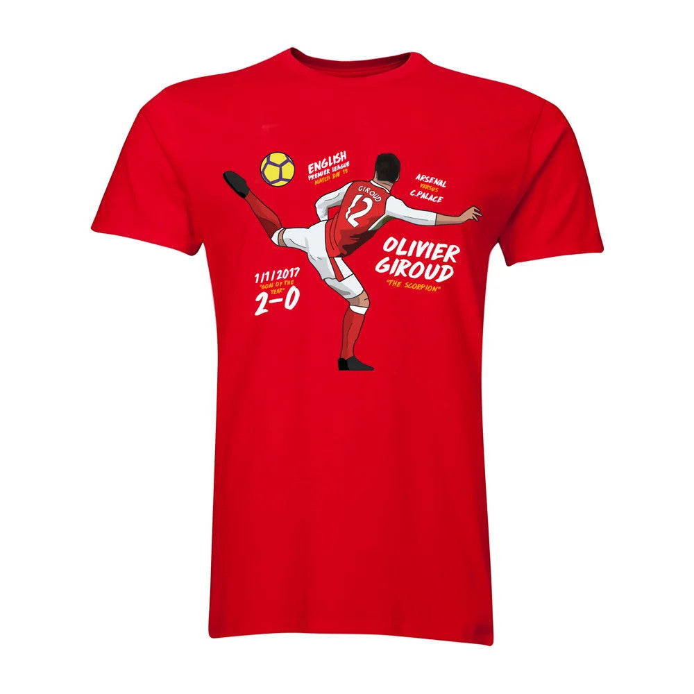 Olivier Giroud The Scorpion T-Shirt (Red) - Kids_0