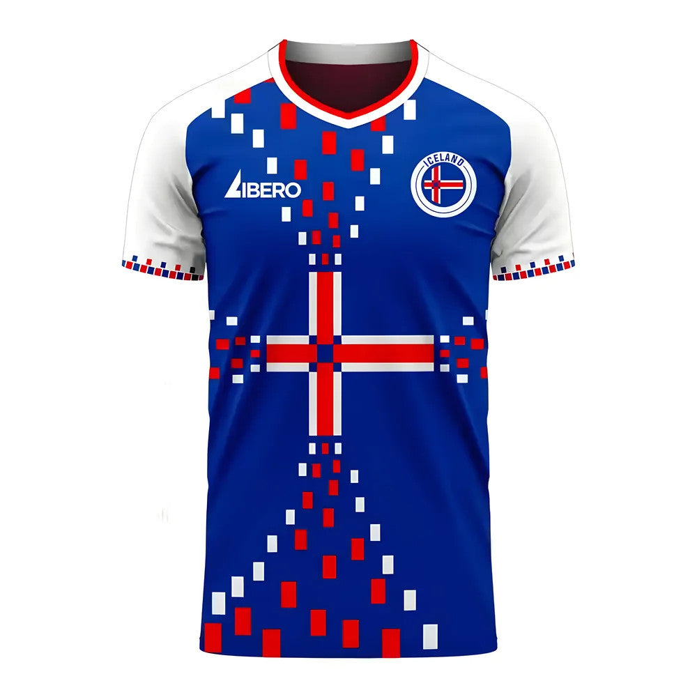 Iceland 2025-2026 Home Concept Football Kit (Libero) - Kids (Long Sleeve)_0